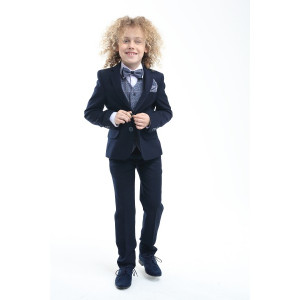Drægni Suits dress marineblå med grå vest